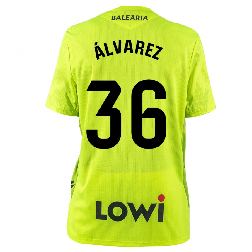 ילדים כדורגל Anna Álvarez #36 ירוק פלורסנט שחור חולצת שוער 2025/26