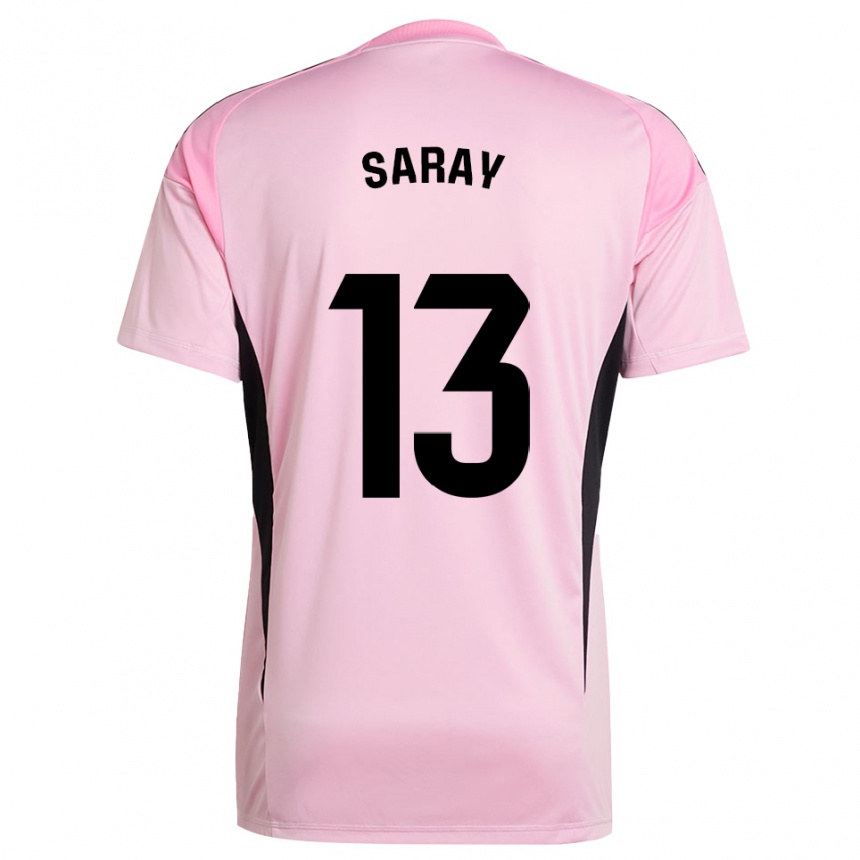 ילדים כדורגל Saray Vázquez Alonso #13 ורוד שחור חולצת שוער 2025/26