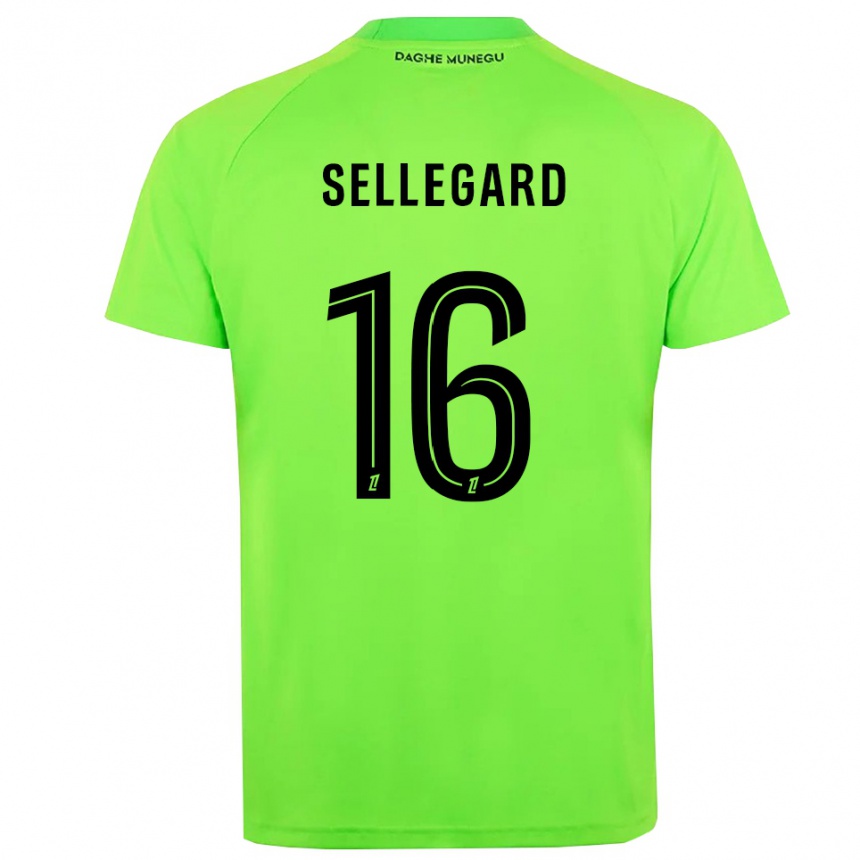 ילדים כדורגל Alexander Sellegard #16 ירוק שחור חולצת שוער 2025/26