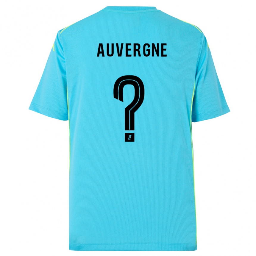 ילדים כדורגל Dorian Auvergne #0 כחול שמיים שחור חולצת שוער 2025/26