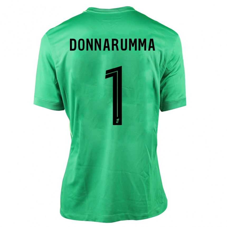 ילדים כדורגל ג'יאנלואיג'י דונארומה #1 ירוק שחור חולצת שוער 2025/26