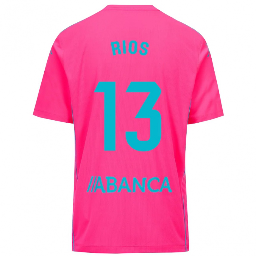 ילדים כדורגל Hugo Rios #13 ורוד עמוק שחור חולצת שוער 2025/26