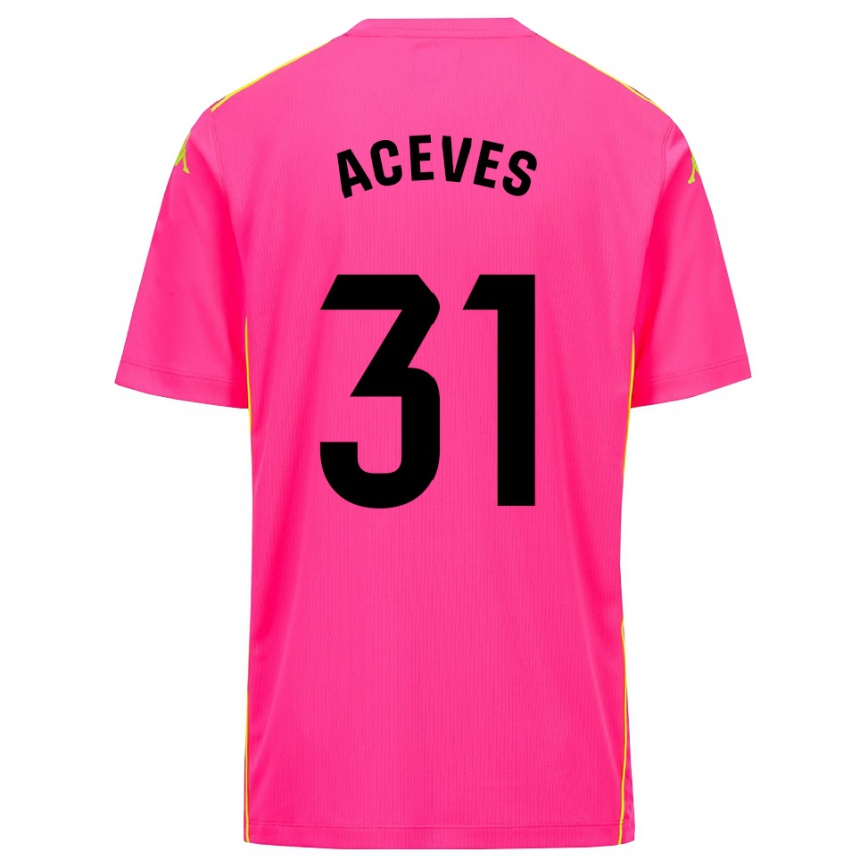 ילדים כדורגל אלברו אסבס #31 ורוד עמוק שחור חולצת שוער 2025/26