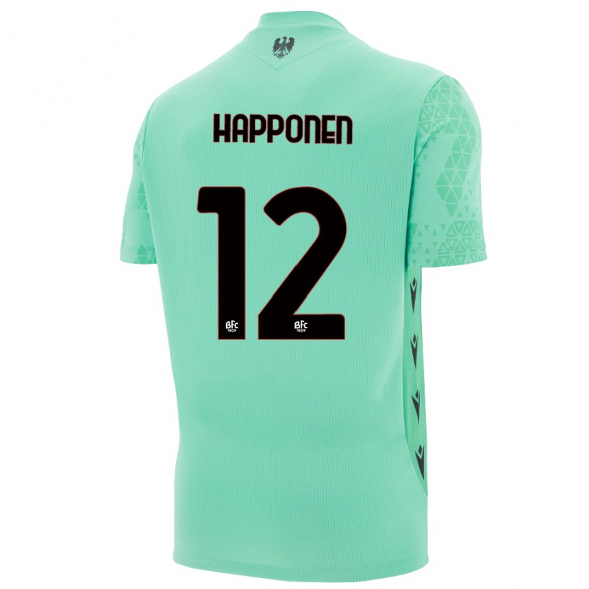 ילדים כדורגל Ukko Happonen #12 כחול מנטה שחור חולצת שוער 2025/26