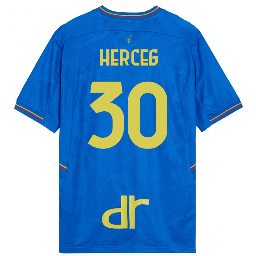 ילדים כדורגל לוברו הרצג #30 כחול מלכותי חום חולצת שוער 2025/26