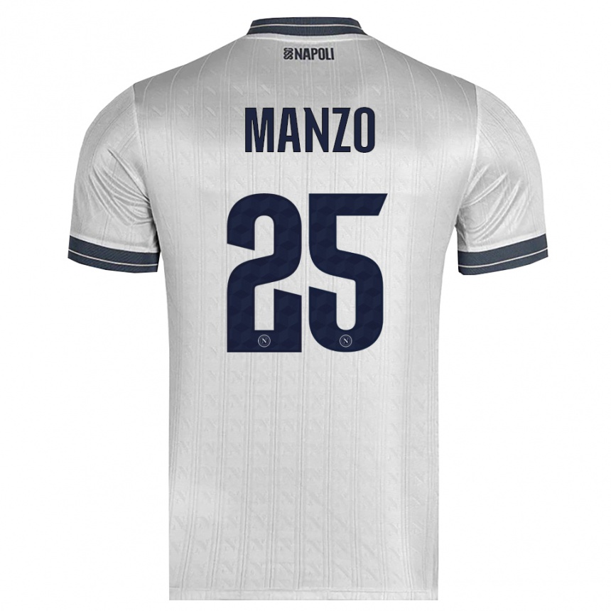 ילדים כדורגל Alessia Manzo #25 אפור בהיר חולצת שוער 2025/26