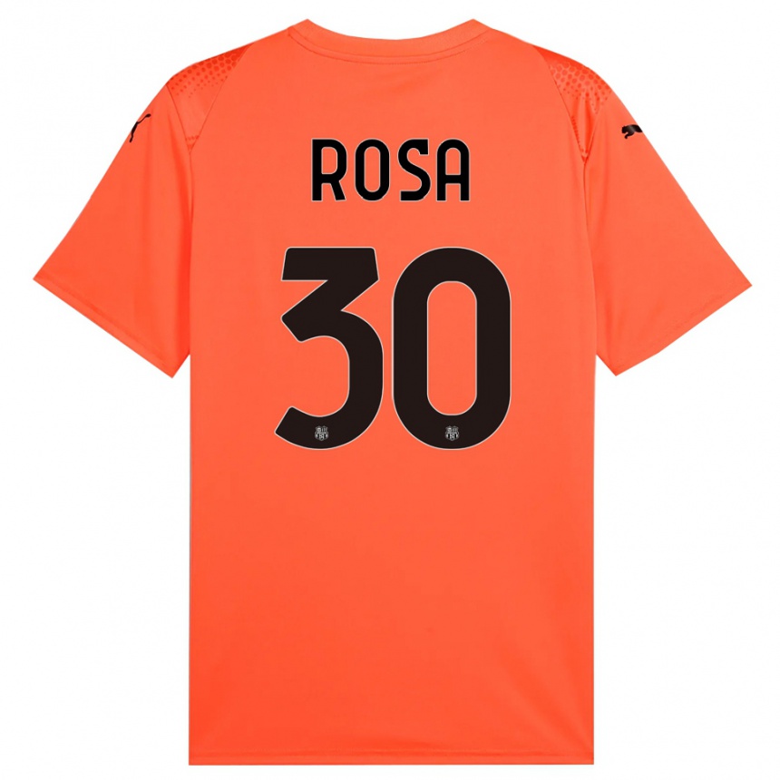 ילדים כדורגל Enrico Rosa #30 שחור כתום חולצת שוער 2025/26