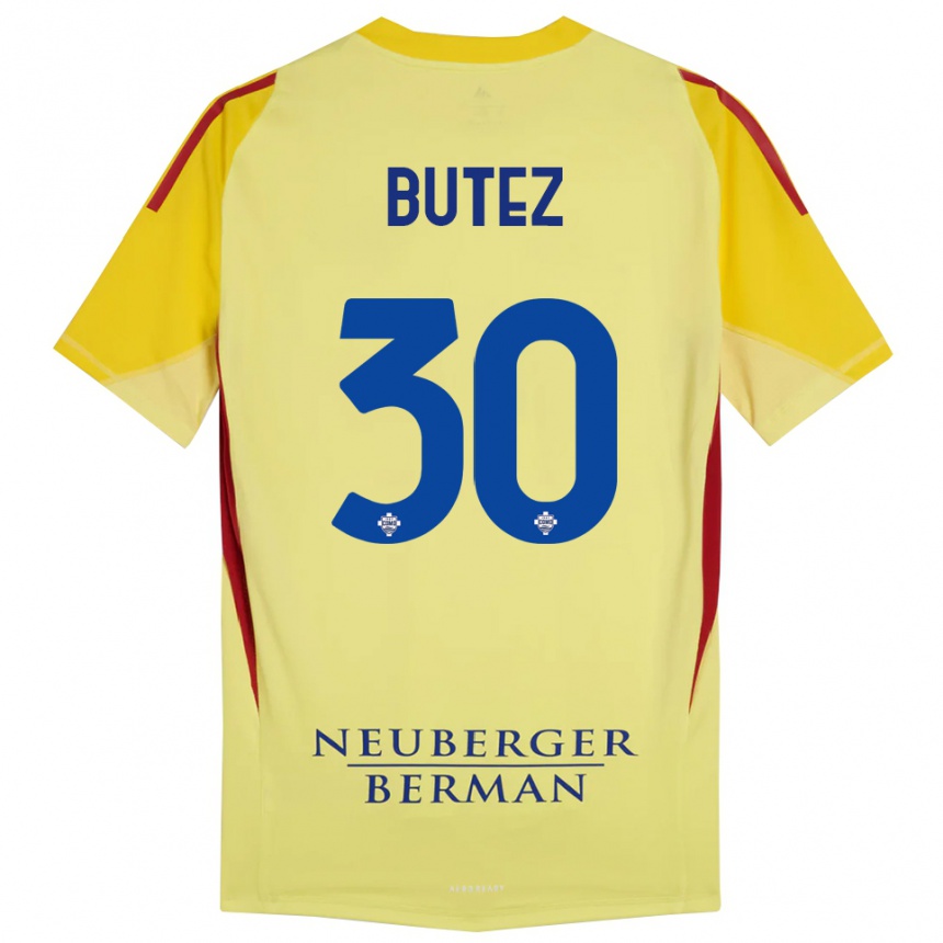ילדים כדורגל ז'אן בוטז #30 צהוב בהיר שחור חולצת שוער 2025/26