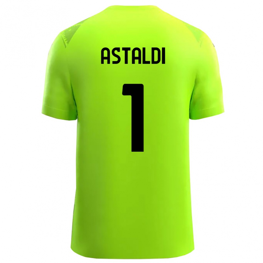 ילדים כדורגל ג׳יאנלוקה מריה אסטלדי #1 ירוק דשא שחור חולצת שוער 2025/26
