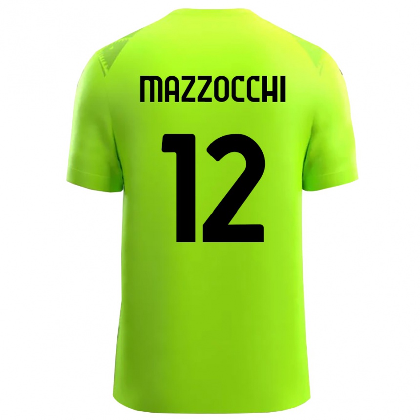 ילדים כדורגל Alessandro Mazzocchi #12 ירוק דשא שחור חולצת שוער 2025/26