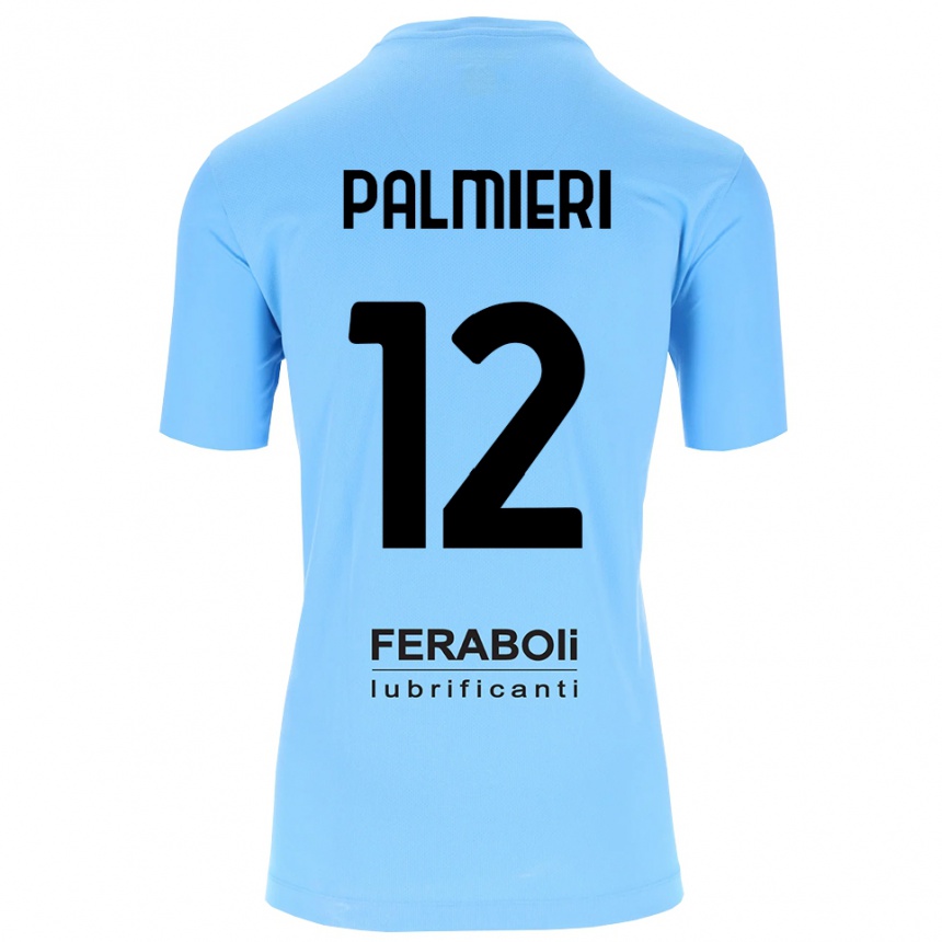 ילדים כדורגל Cristian Palmieri #12 שחור תכלת חולצת שוער 2025/26