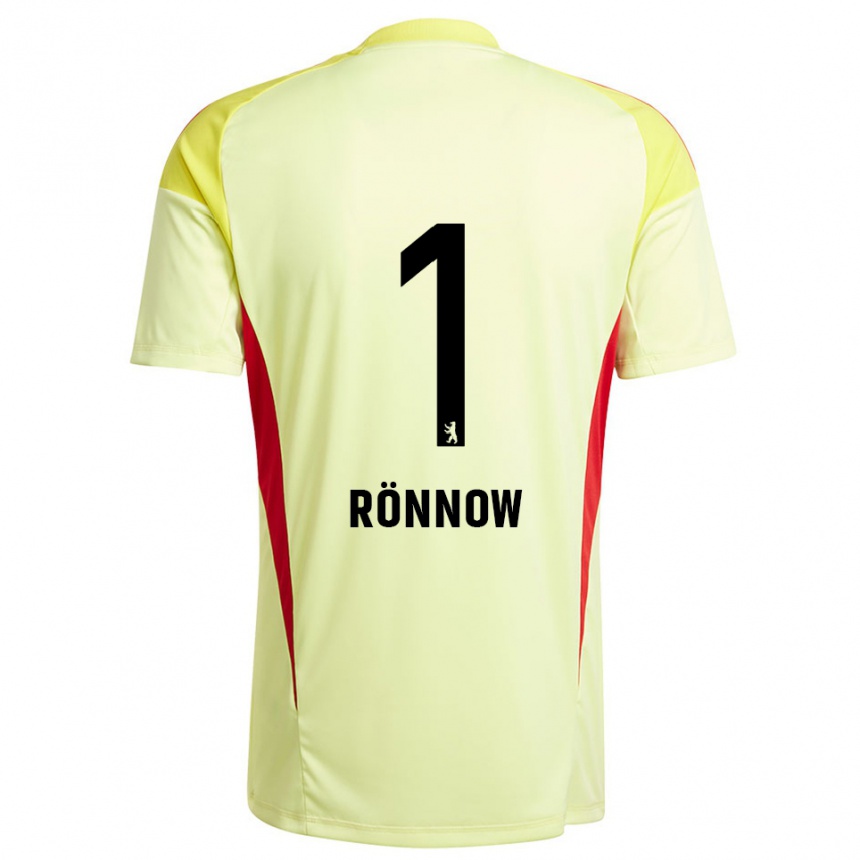 ילדים כדורגל פרדריק רונאו #1 צהוב בהיר שחור חולצת שוער 2025/26