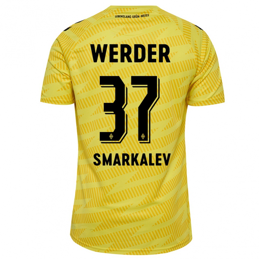 ילדים כדורגל Stefan Smarkalev #37 שחור צהוב חולצת שוער 2025/26