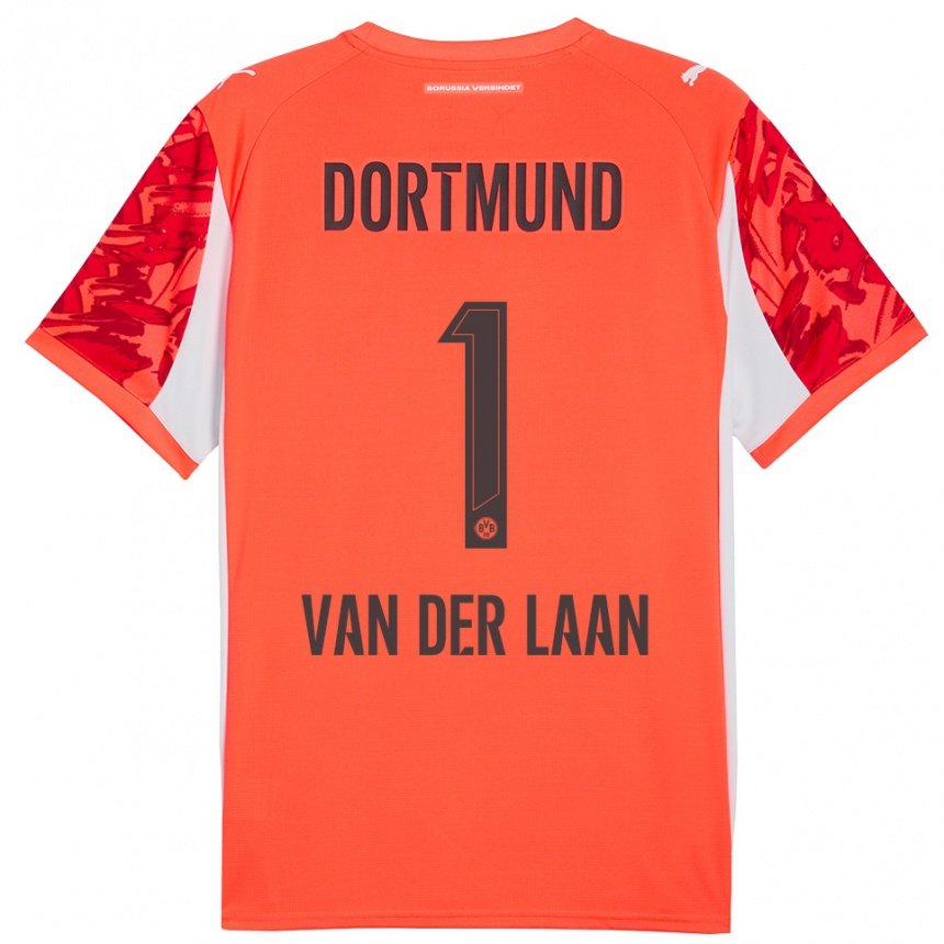 ילדים כדורגל Laura Van Der Laan #1 כתום אדום חולצת שוער 2025/26