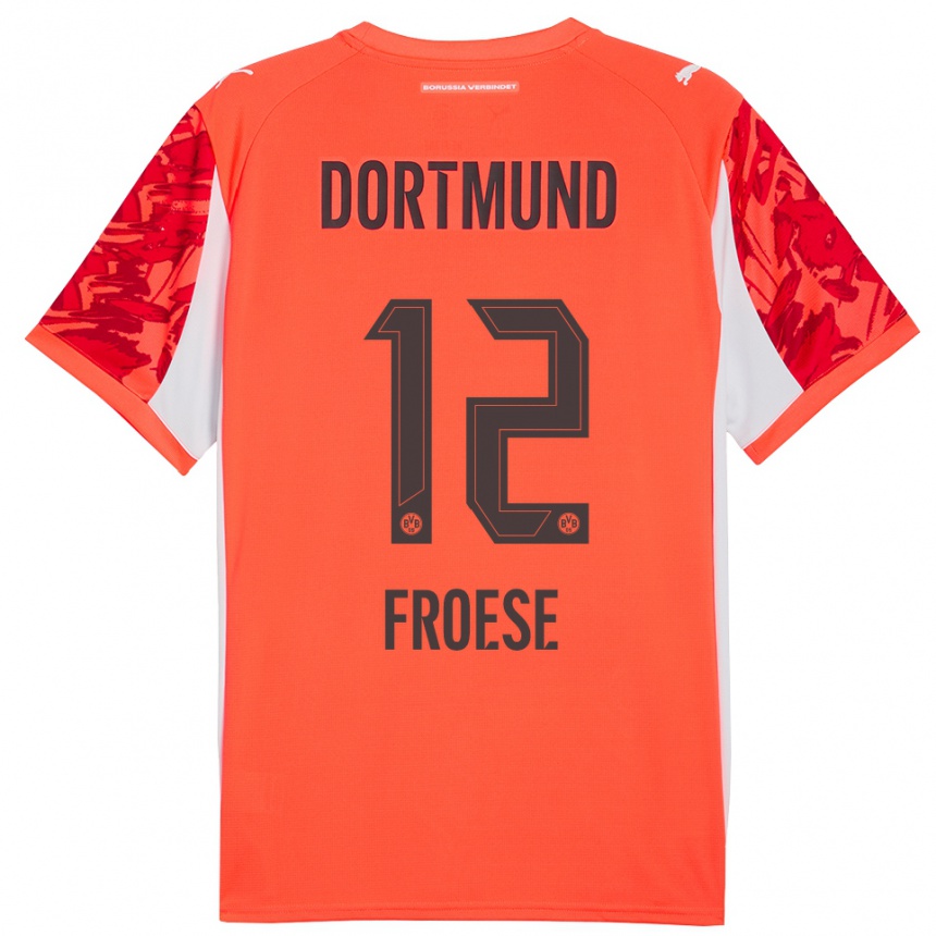 ילדים כדורגל Julien Froese #12 כתום אדום חולצת שוער 2025/26