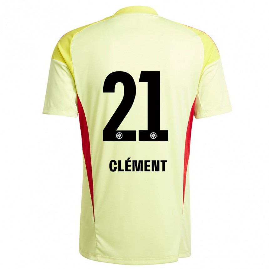 ילדים כדורגל Noah Clément #21 צהוב בהיר שחור חולצת שוער 2025/26