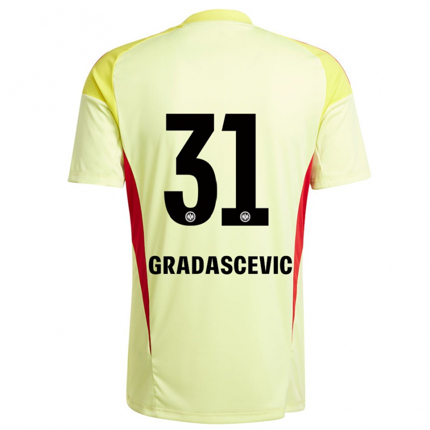 ילדים כדורגל מריס גראדאסאוויק #31 צהוב בהיר שחור חולצת שוער 2025/26