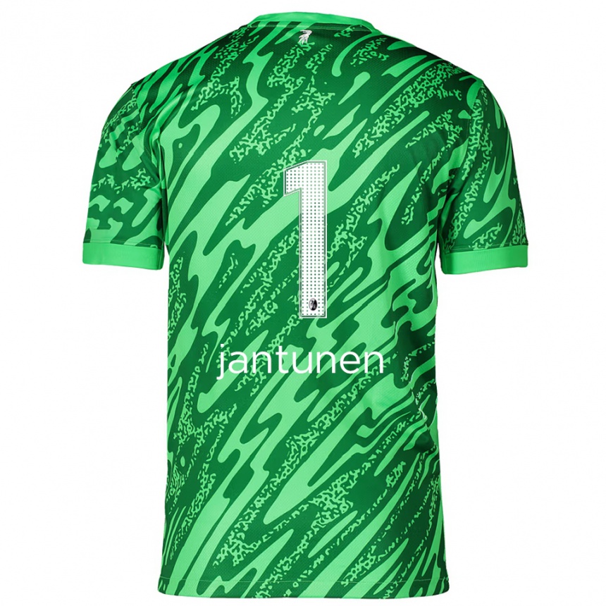 ילדים כדורגל Jaaso Jantunen #1 ירוק לבן חולצת שוער 2025/26