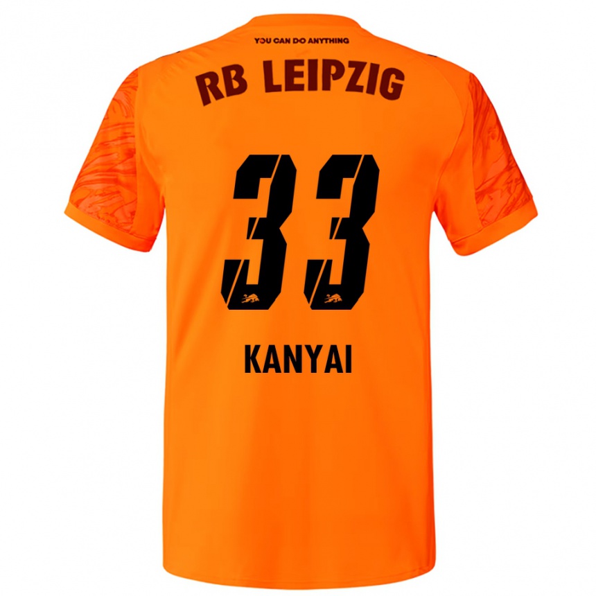 ילדים כדורגל János Kányai #33 כתום אדום חולצת שוער 2025/26