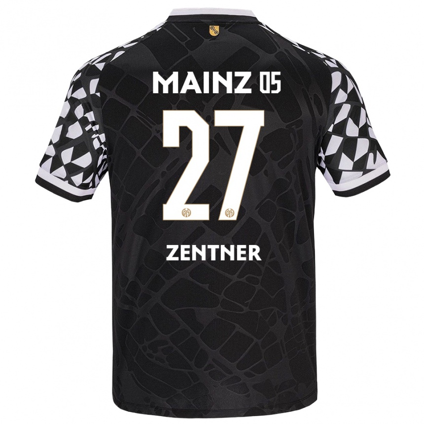 ילדים כדורגל רובין צנטנר #27 שחור לבן חולצת שוער 2025/26