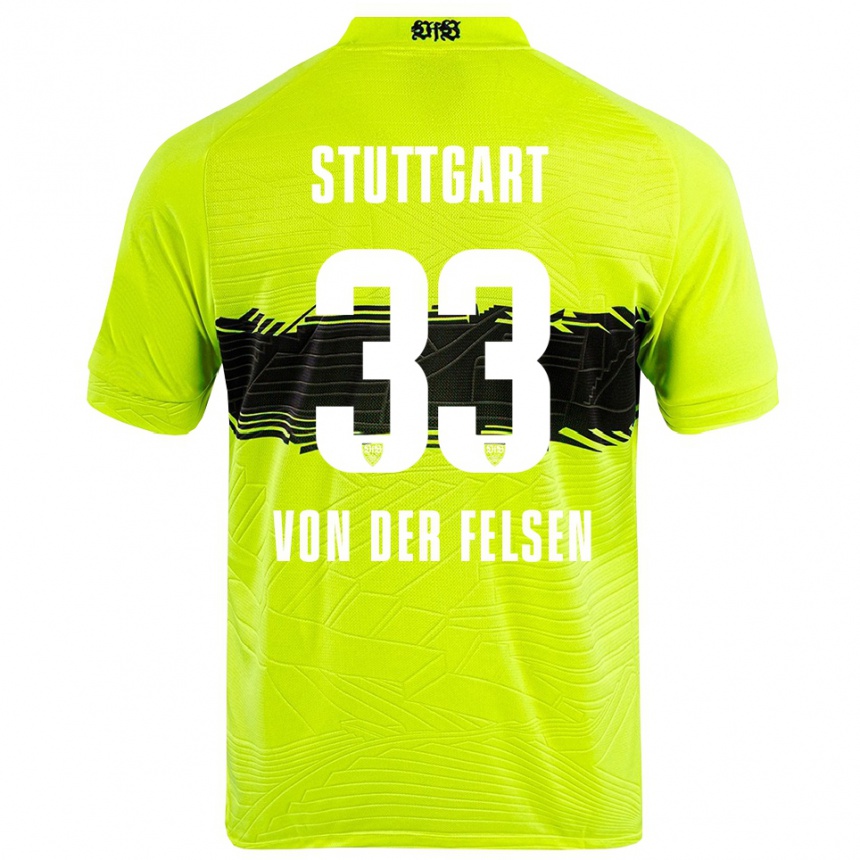 ילדים כדורגל Jerik von der Felsen #33 צהוב ירוק שחור חולצת שוער 2025/26