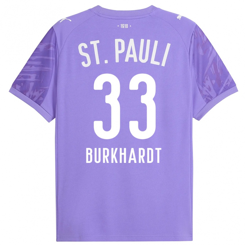 ילדים כדורגל Jannik Burkhardt #33 שחור סגול בינוני חולצת שוער 2025/26