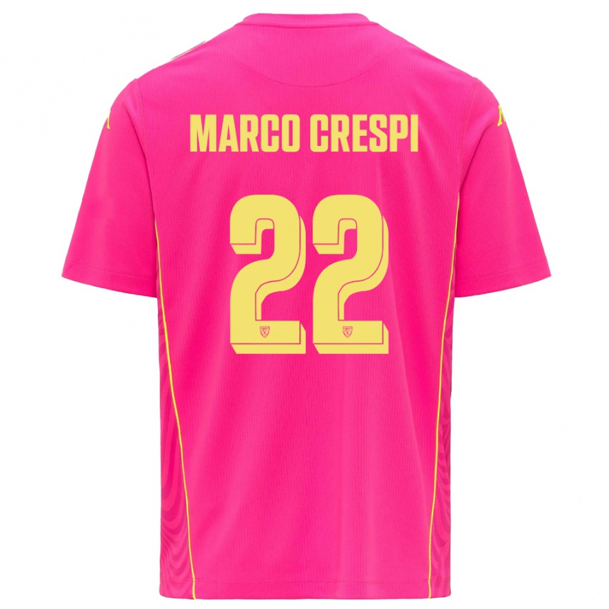 ילדים כדורגל ז׳יאן מרקו קרספי #22 צהוב ורוד עמוק חולצת שוער 2025/26