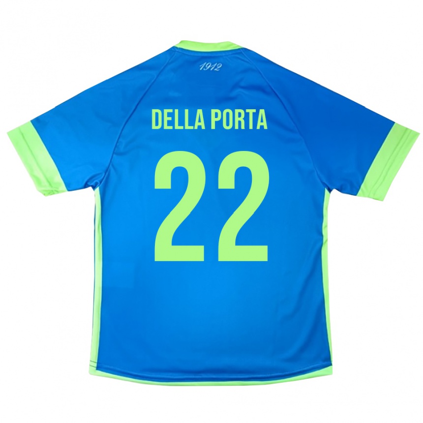ילדים כדורגל סימון דלה פורטה #22 צהוב ירוק כחול חולצת שוער 2025/26