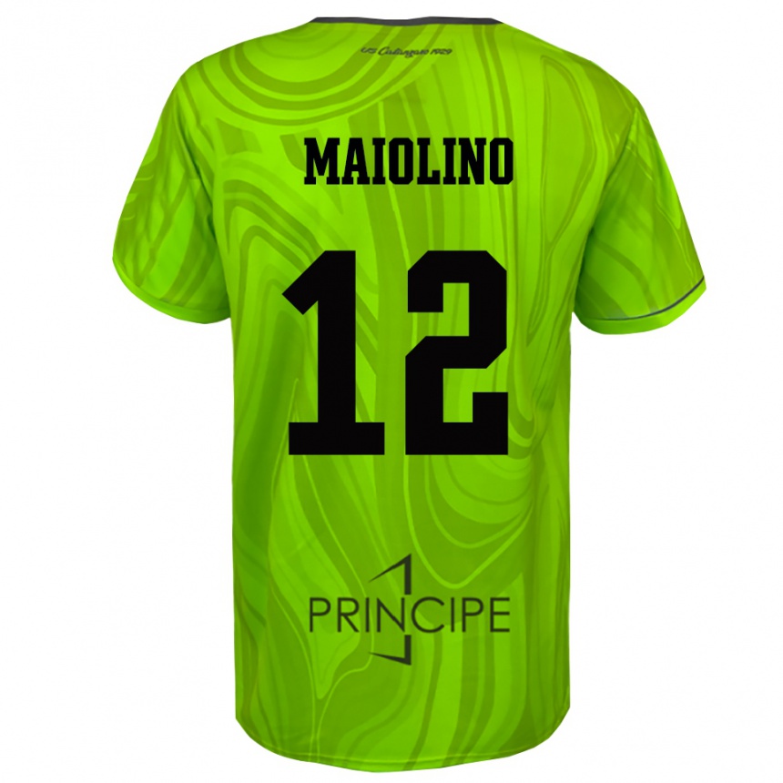 ילדים כדורגל Alex Maiolino #12 שחור ירוק צהוב חולצת שוער 2025/26