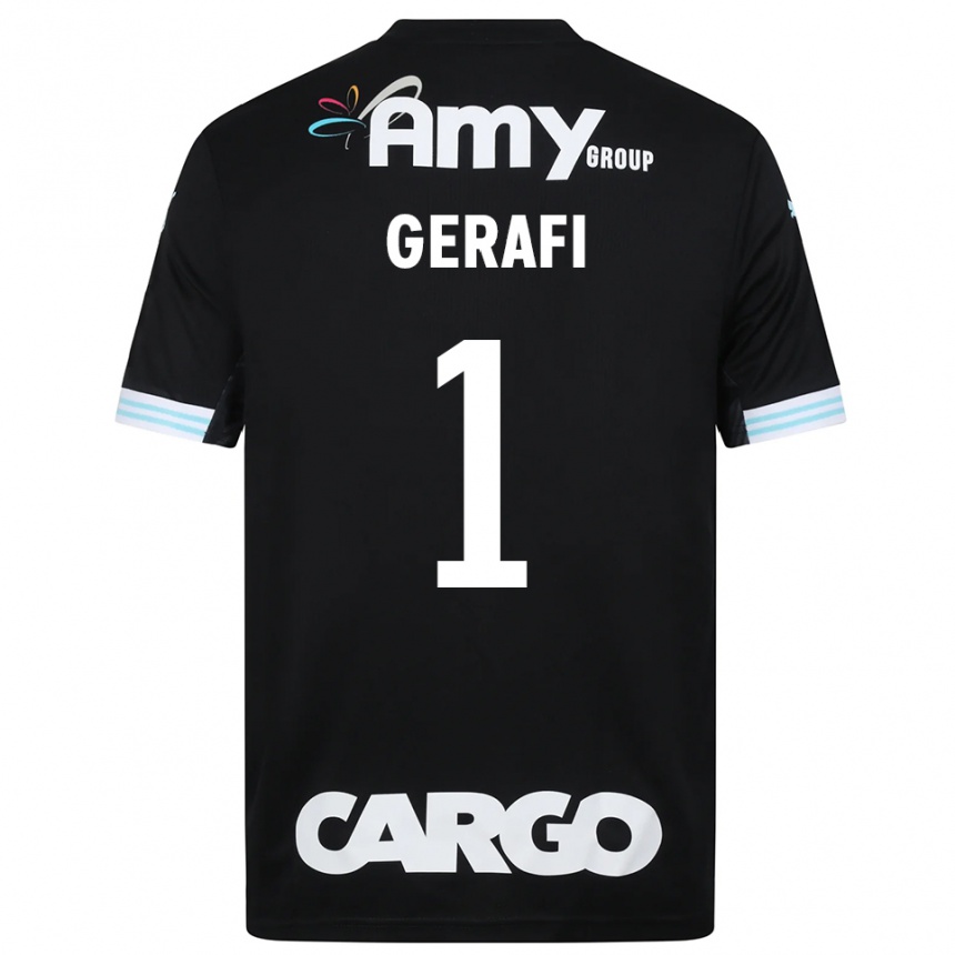 ילדים כדורגל יואב ג'ראפי #1 לבן שחור חולצת שוער 2025/26