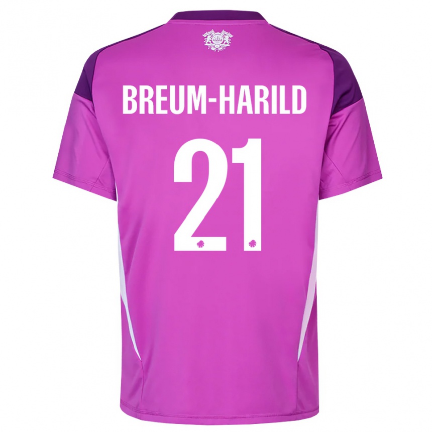 ילדים כדורגל טוביאס ברום-הרילד #21 לבן סגול לילך חולצת שוער 2025/26