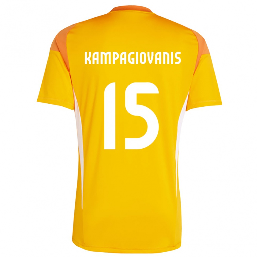 ילדים כדורגל Anastasios Kampagiovanis #15 כחול שמיים עמוק חולצת שוער 2025/26