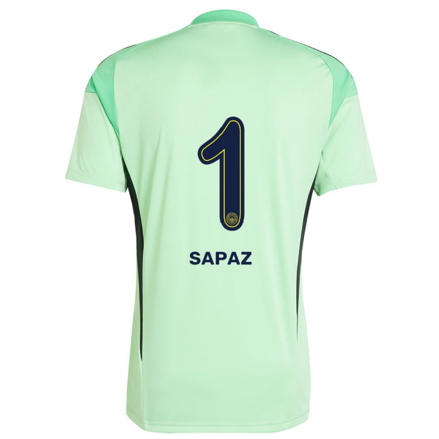 ילדים כדורגל Kuzey Sapaz #1 שחור ירוק בהיר חולצת שוער 2025/26