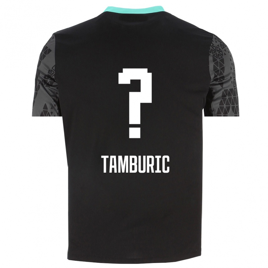 ילדים כדורגל Vukasin Tamburic #0 שחור ירוק צהוב חולצת שוער 2025/26