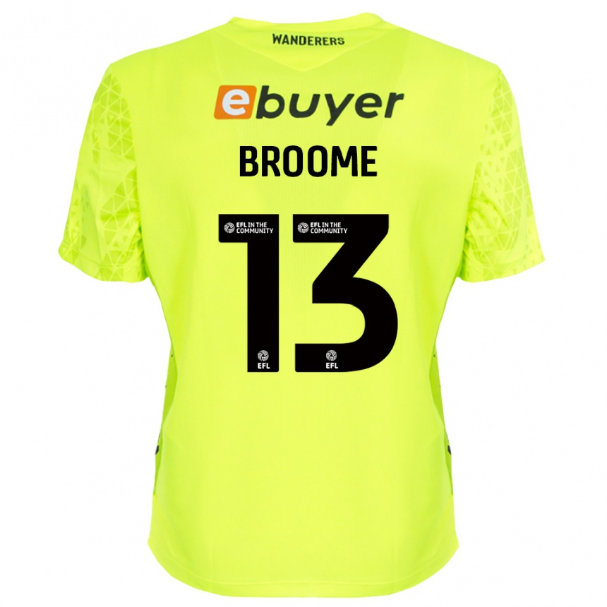 ילדים כדורגל ניית׳ן ברום #13 ירוק פלורסנט חולצת שוער 2025/26