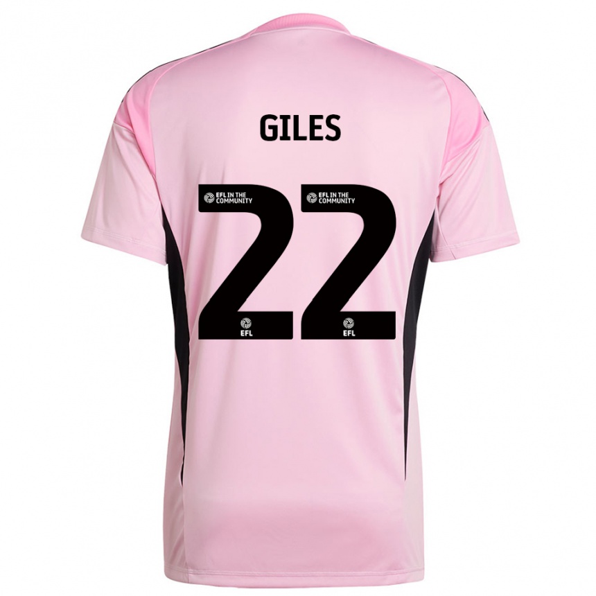 ילדים כדורגל Olivia Giles #22 שחור ורוד חולצת שוער 2025/26