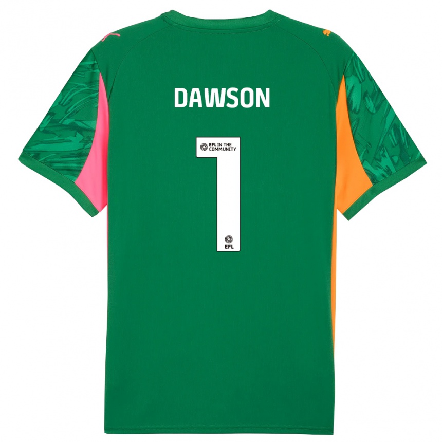 ילדים כדורגל קמרון דוסון #1 ירוק כתום ורוד חולצת שוער 2025/26