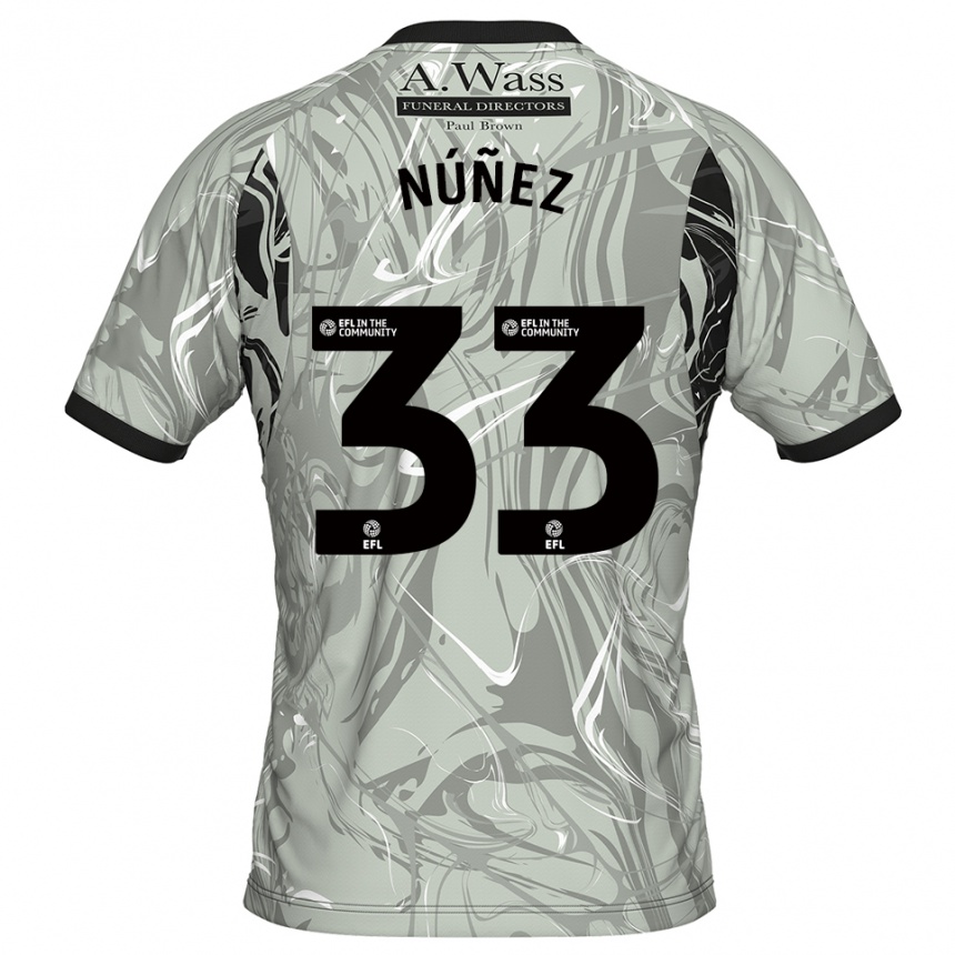 ילדים כדורגל Anthony Núñez #33 שחור אפור בהיר חולצת שוער 2025/26