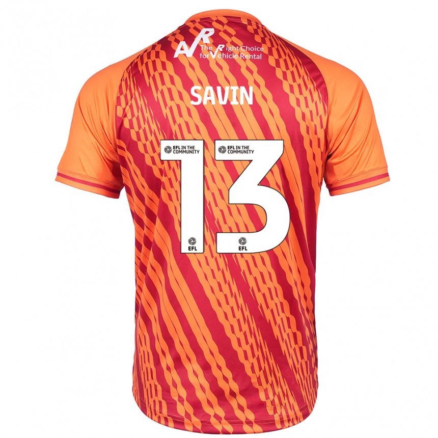 ילדים כדורגל טובי סאווין #13 כתום חולצת שוער 2025/26