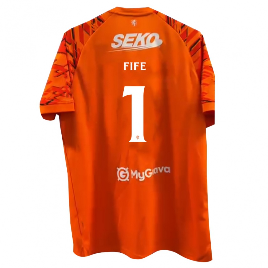 ילדים כדורגל ג'נה פייף #1 לבן כתום חולצת שוער 2025/26