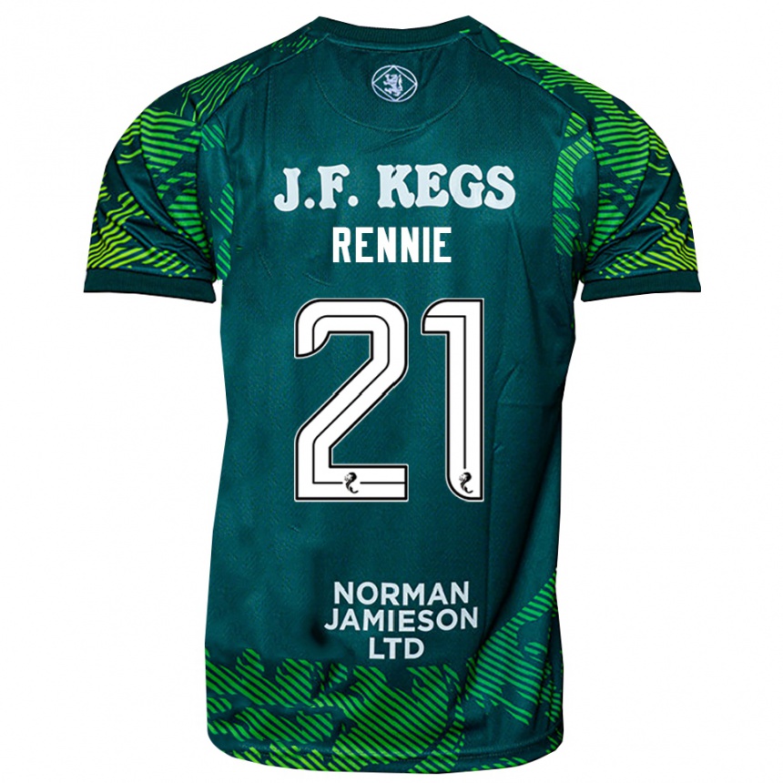 ילדים כדורגל Beth Rennie #21 ירוק לבן חולצת שוער 2025/26