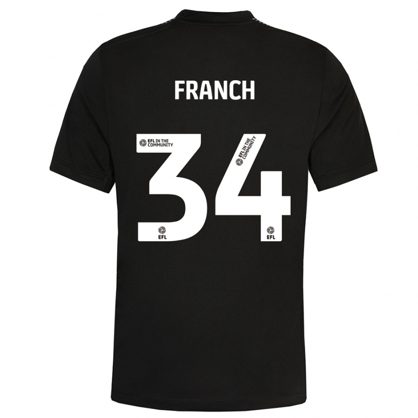 ילדים כדורגל אדריאנה פראנץ' #34 שחור לבן חולצת שוער 2025/26