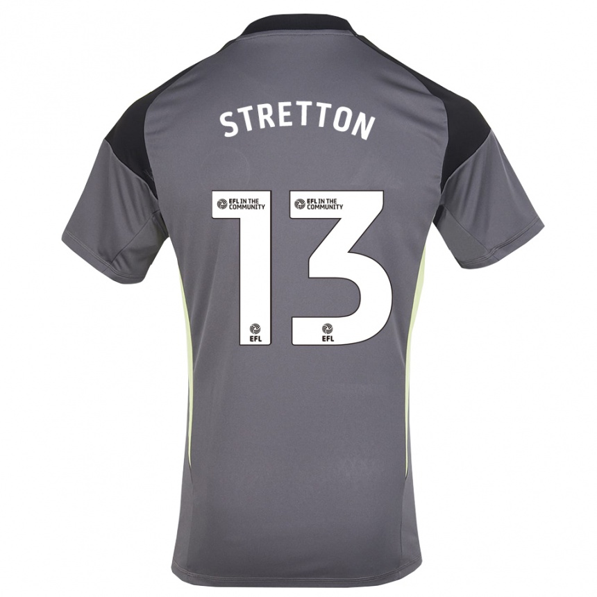 ילדים כדורגל Leo Stretton #13 לבן אפור חולצת שוער 2025/26