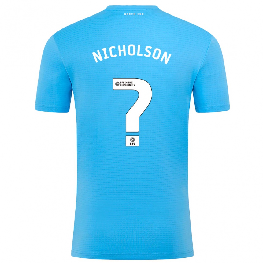 ילדים כדורגל Joseph Nicholson #0 לבן כחול חולצת שוער 2025/26