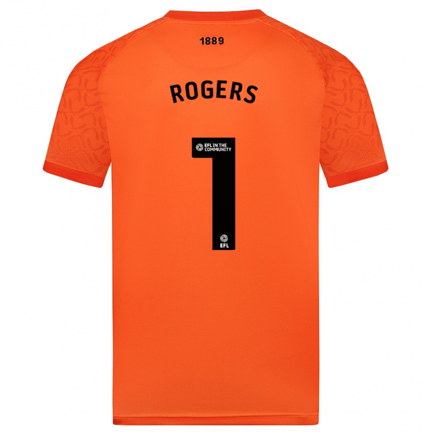 ילדים כדורגל שאן רוג'רס #1 שחור כתום חולצת שוער 2025/26