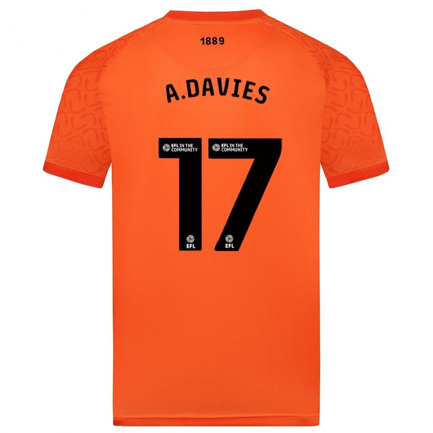 ילדים כדורגל אדם דייוויס #17 שחור כתום חולצת שוער 2025/26