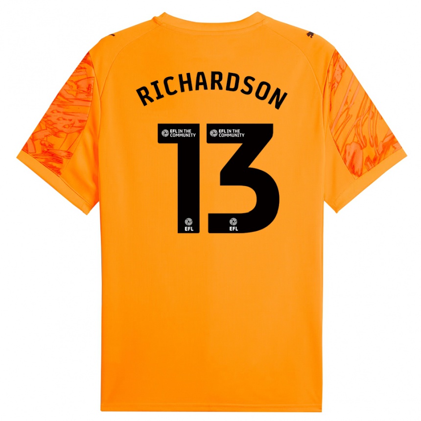 ילדים כדורגל קייל ריצ'רדסון #13 כתום שחור חולצת שוער 2025/26