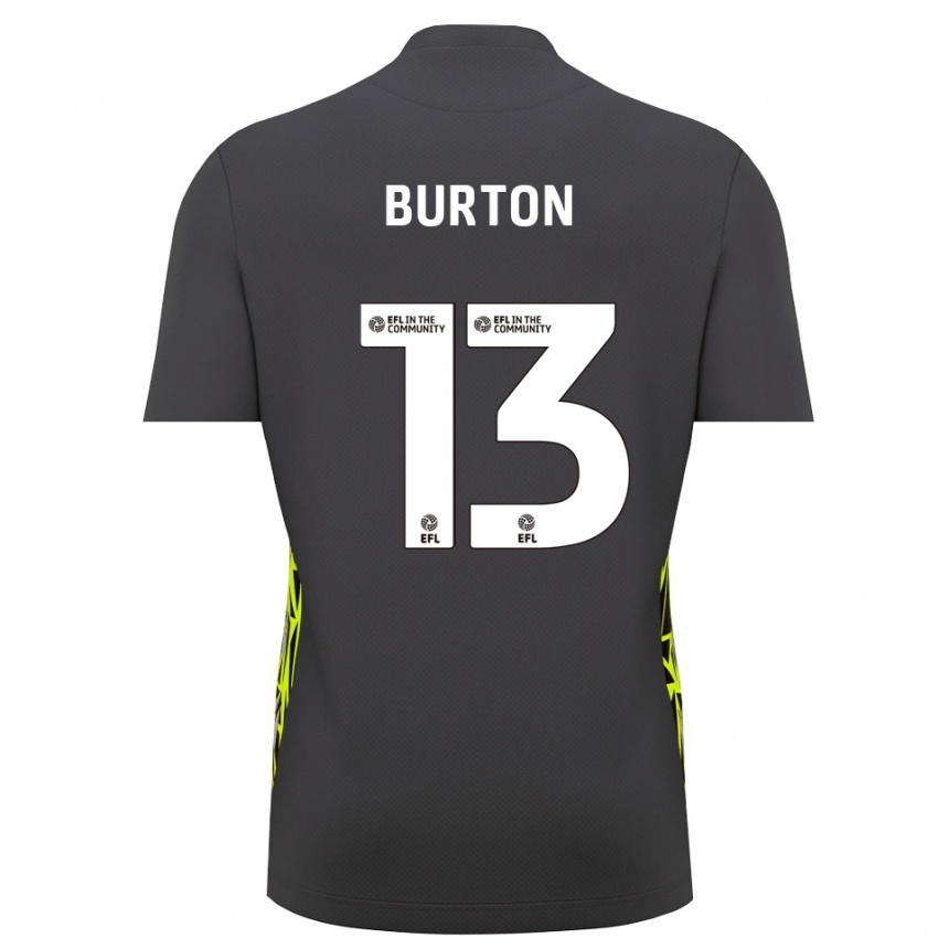 ילדים כדורגל קאלום ברטון #13 ירוק יער אפור חולצת שוער 2025/26