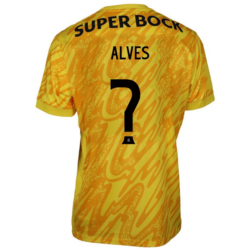 ילדים כדורגל גילרמה אלבס #0 צהוב כתום חולצת שוער 2025/26