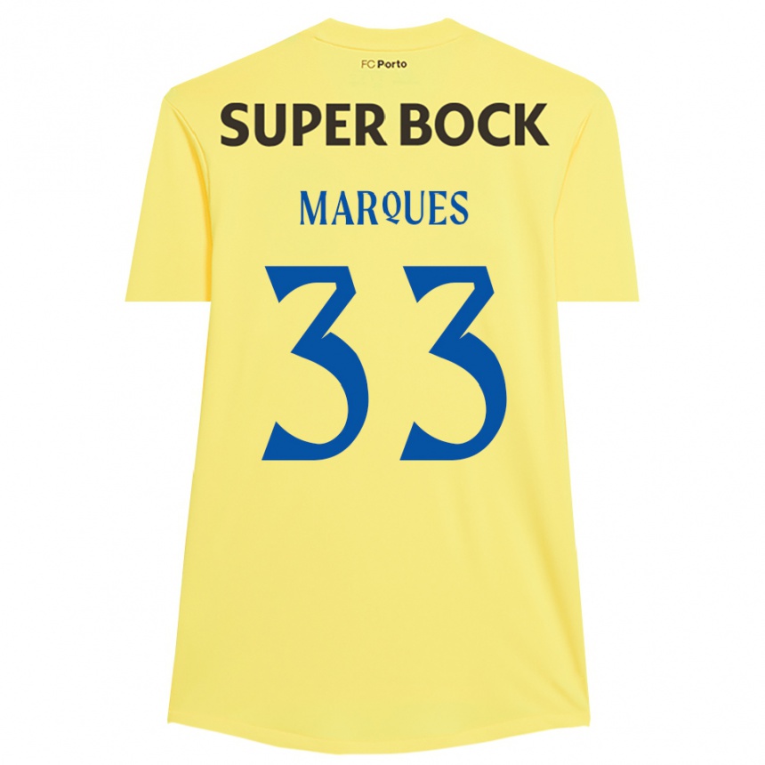 ילדים כדורגל Bárbara Marques #33 צהוב בהיר שחור חולצת שוער 2025/26